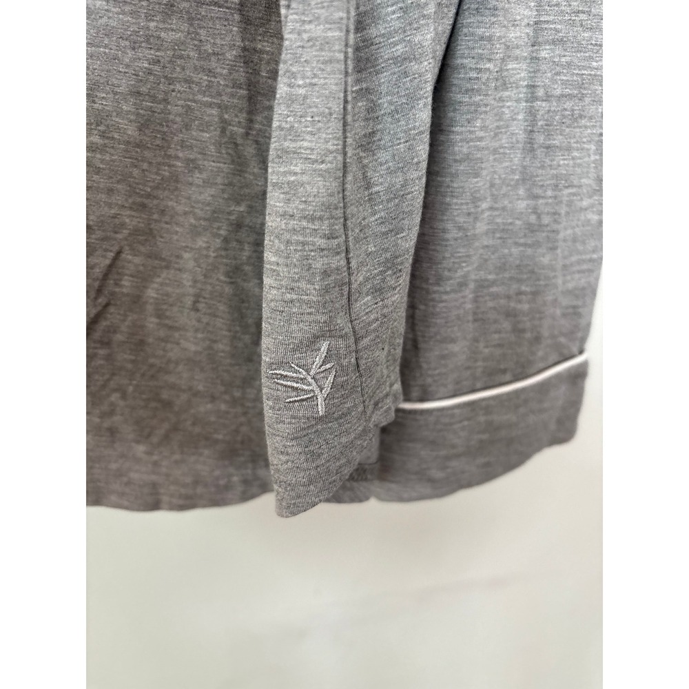 Cozy Earth Women XL Gray Bamboo Long Sleeve Pajama Top Button Down Sleep Shirt - Picture 4 of 9